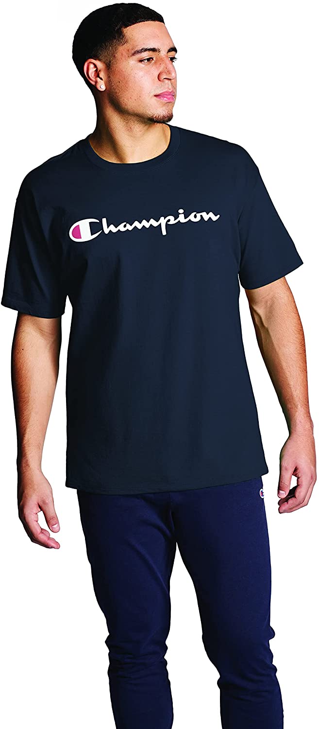 Champion Mens T-Shirt, Classic Script