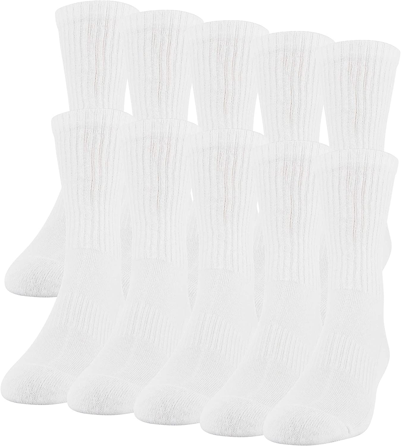 Gildan Men's Active Cotton Crew Socks, 10-pairs