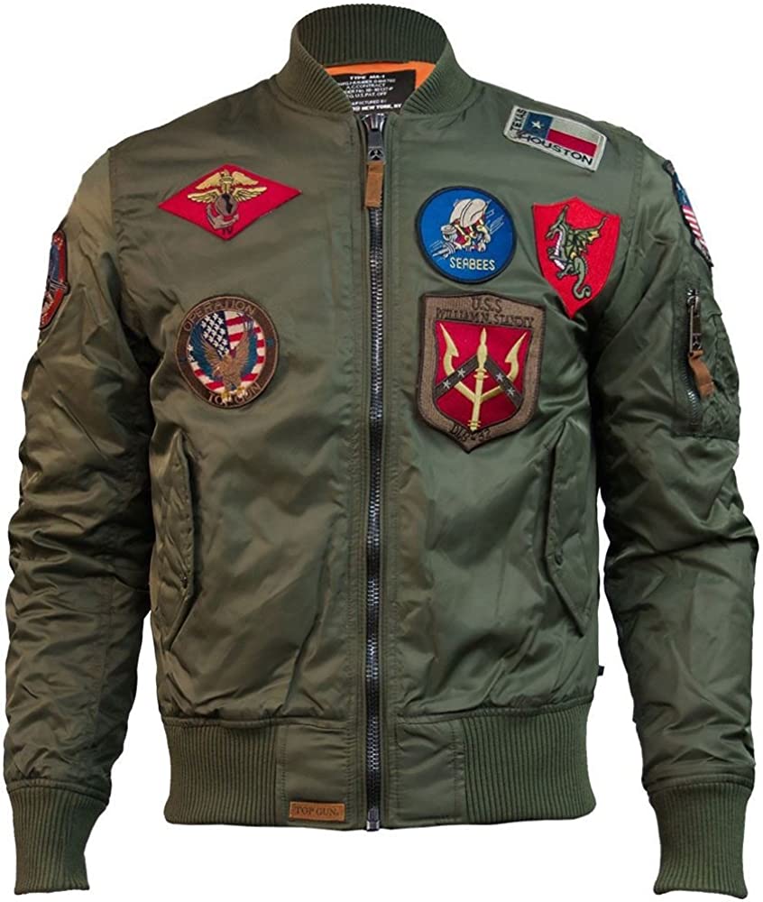 Top Gun® MA-1 Nylon Bomber Jacket with Patches
