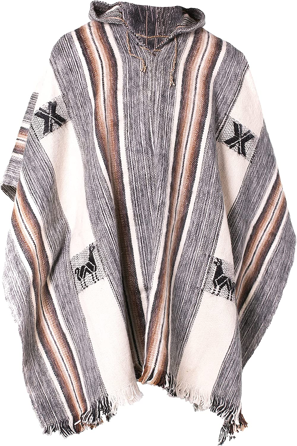 Gamboa Alpaca Poncho Men Hippie Clothes for Men Wool Poncho Men Pancho Men Mens Poncho Cloak with Hood Men Ponchos Adult Mexican Poncho Sweater Panchos