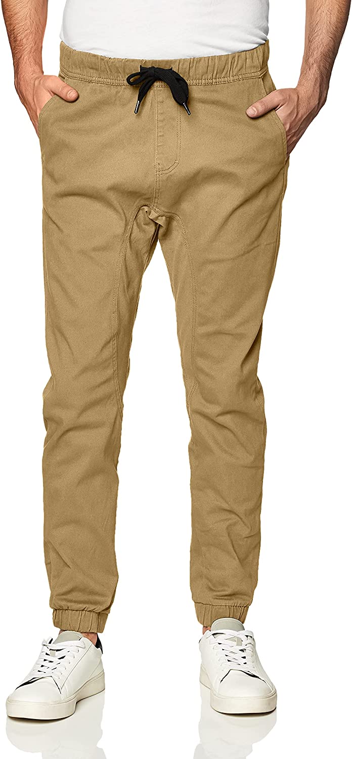 Southpole Men's Basic Stretch Twill Jogger Pants-Reg and Big & Tall Sizes