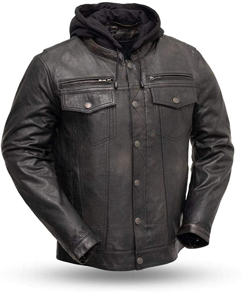 First MFG Co.- Vendetta - Men’s Motorcycle Leather Jacket |Men’s Leather Jacket for Ridding