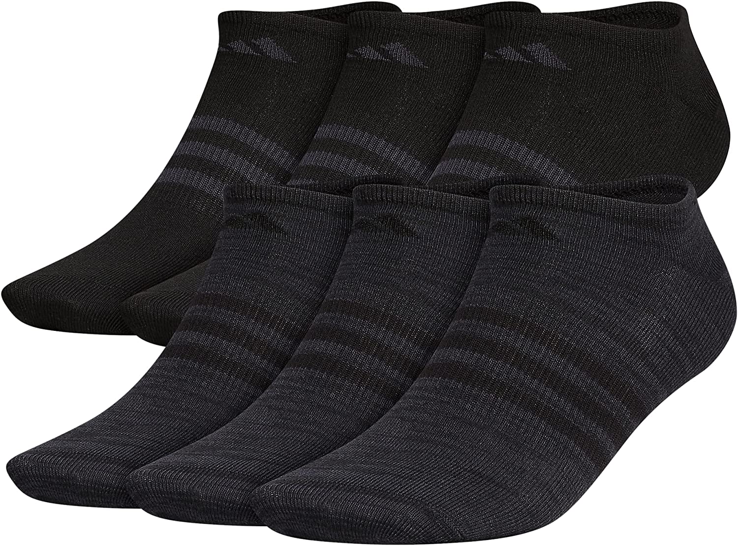 adidas Mens Superlite No Show Socks (6-pair)