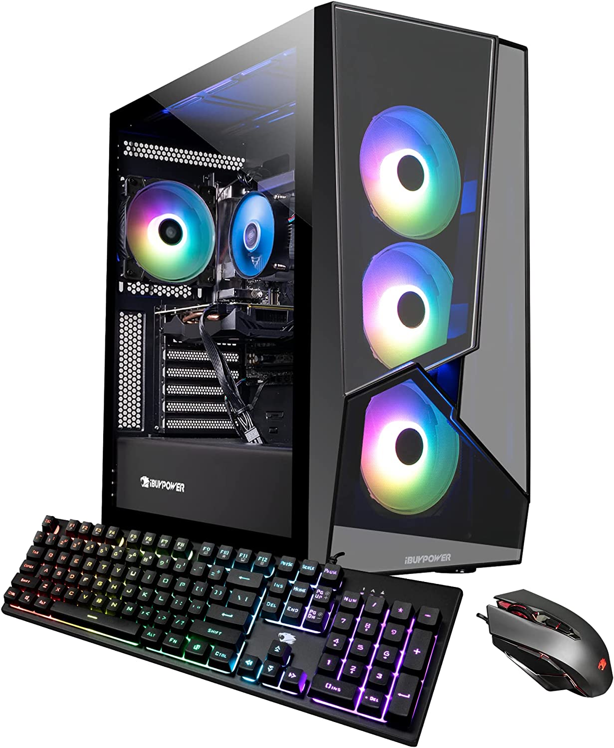 iBUYPOWER Pro Gaming PC Computer Desktop SlateMR 281a (AMD Ryzen 5 5600G 3.9 GHz, Nvidia Geforce RTX 3060 12GB, 16GB DDR4, 500GB NVME SSD, WiFi Ready, VR Ready, Windows 11 Home)