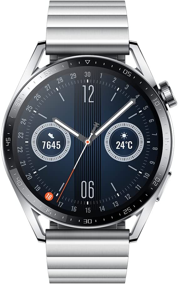 HUAWEI Watch GT 3 (46mm) GPS + Bluetooth Smartwatch (Elite Steel) - International Version