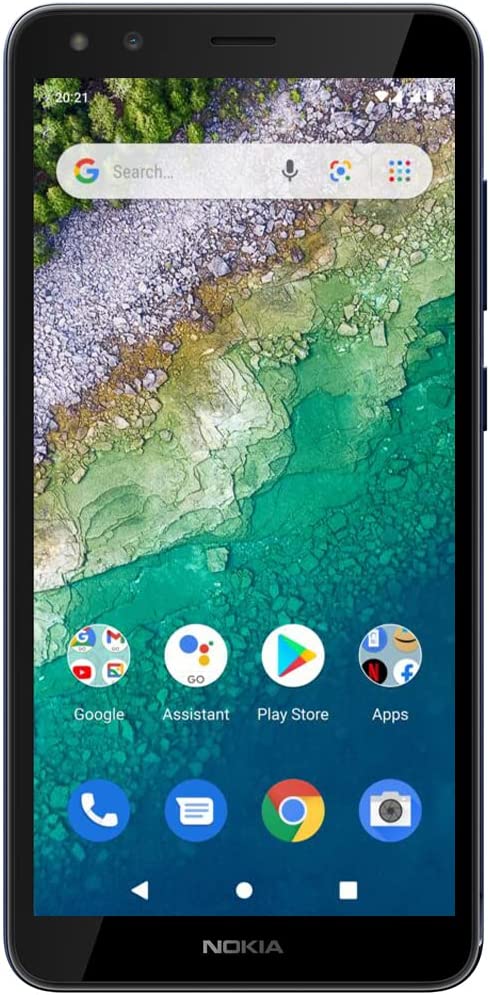 Nokia C01 Plus | Android 11 (Go Edition) | Unlocked Smartphone | 2-Day Battery | Dual SIM | 2/32GB | 6.52-Inch Screen | Dark Blue