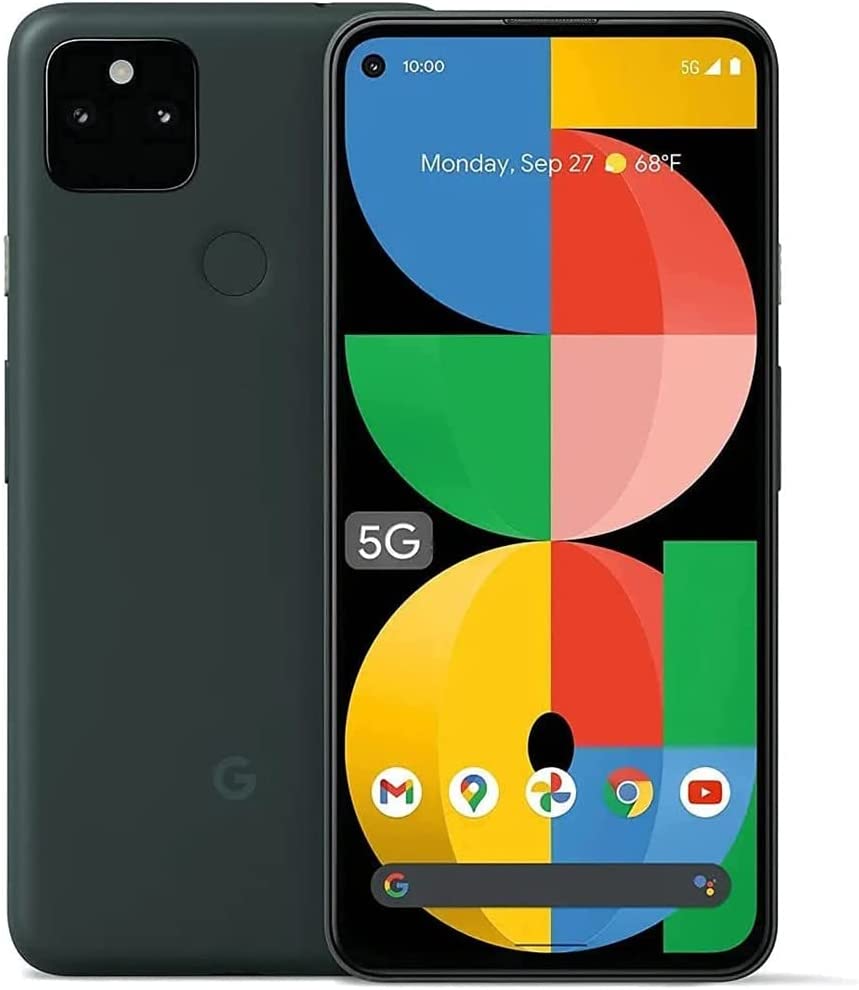 Google Pixel 5A 5G 128GB 6GB RAM Factory Unlocked (GSM Only | No CDMA - not Compatible with Verizon/Sprint) International Version - Black