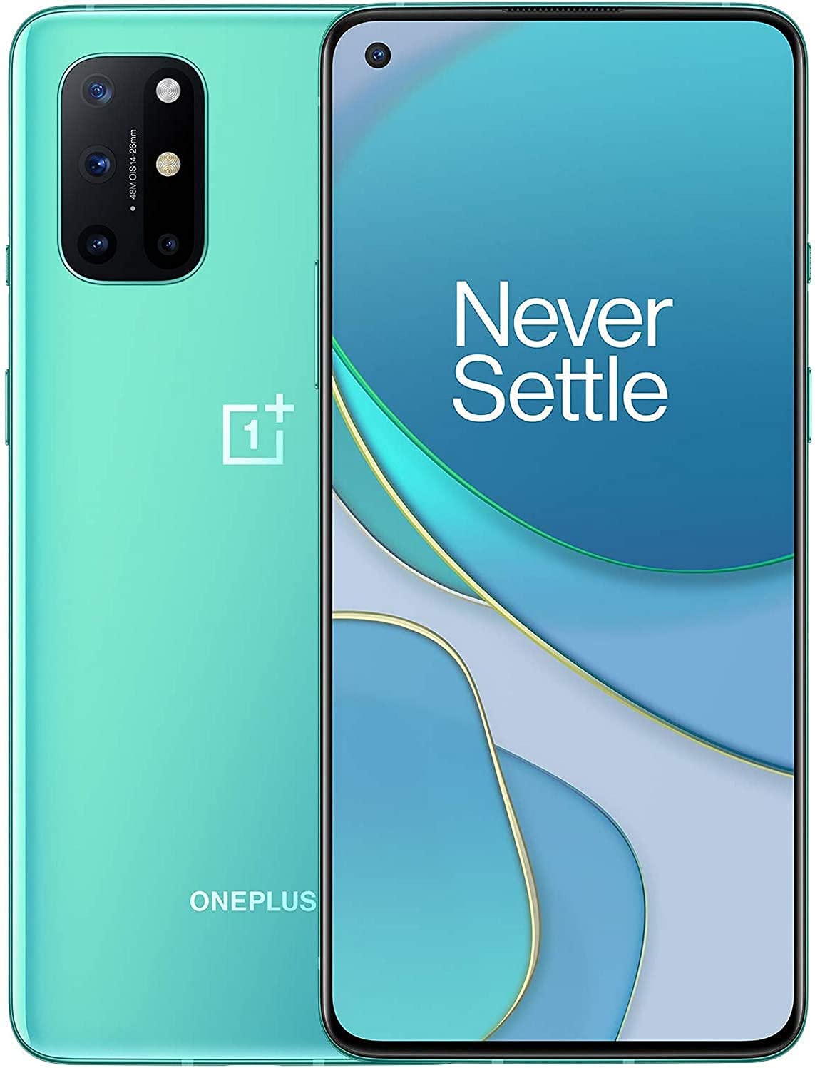 OnePlus 8T+ 5G 12GB(RAM)+256GB 120Hz Display (T-Mobile/Sprint Unlocked) KB2007 Single SIM Smartphone - Aquamarine Green (Renewed)