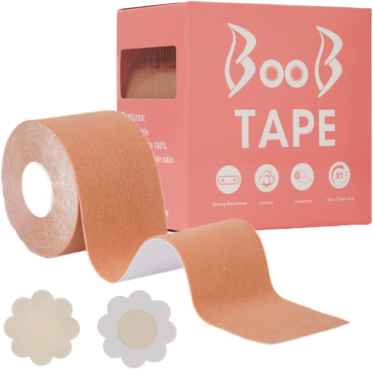 Boob Tape,Breast Sling for Large A-E Cup Breasts, Breathable Sports Sling, Waterproof and Sweatproof Body Sling (Beige)