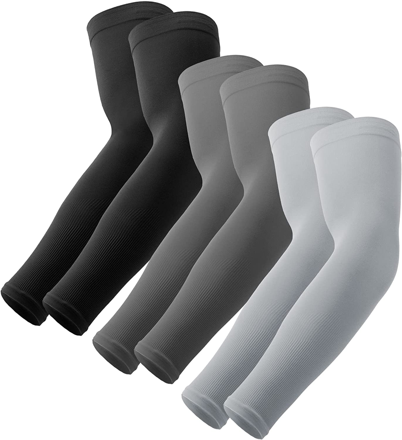 UV Sun Protection Compression Arm Sleeves - Tattoo Cover Up - Cooling Athletic Sports Sleeve for Football, Golf & Volleyball