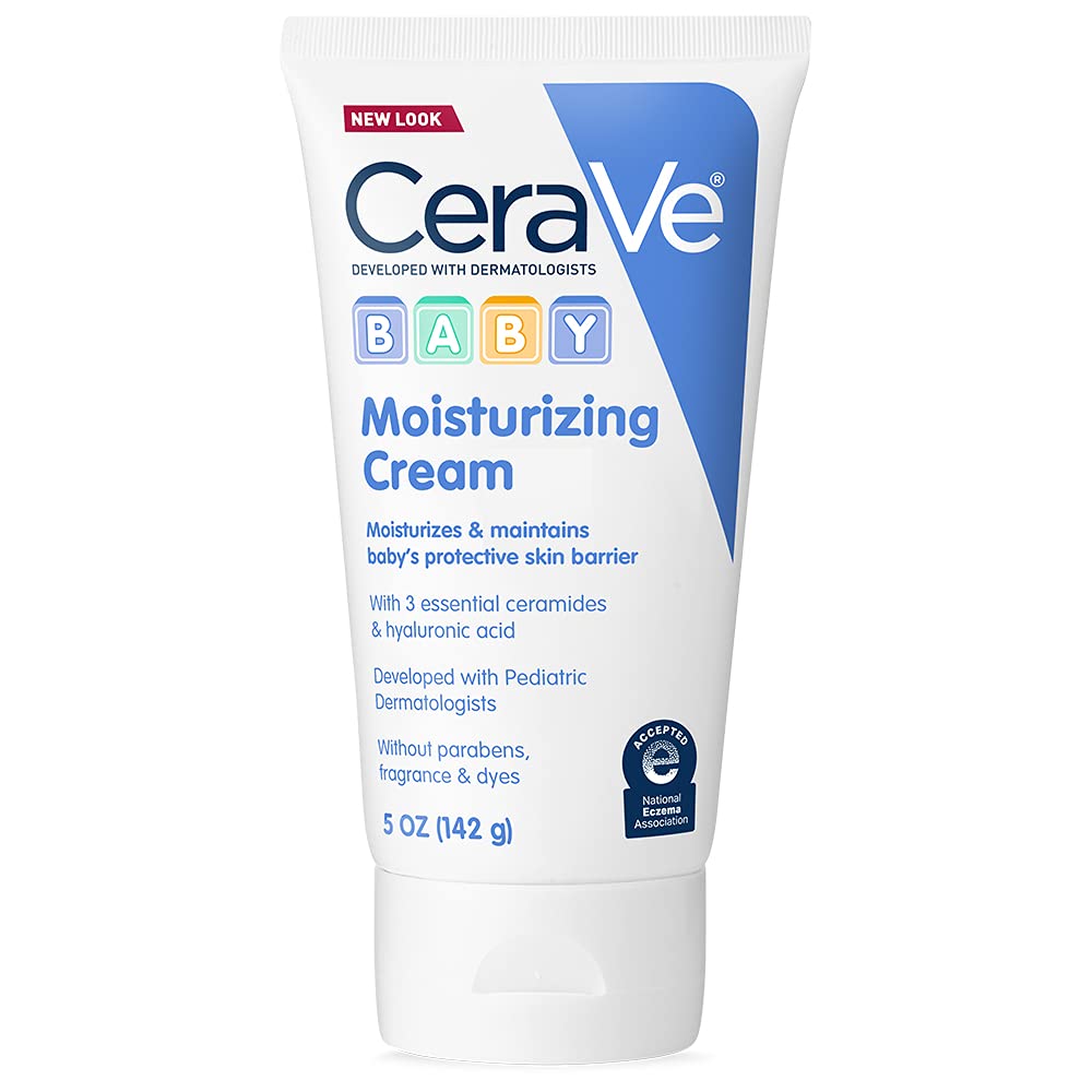 CeraVe Baby Cream | Gentle Moisturizing Cream with Ceramides | Fragrance, Paraben, Dye & Phthalates Free | Rich & Non-Greasy Feel | Gentle Baby Skin Care | 5 Ounce