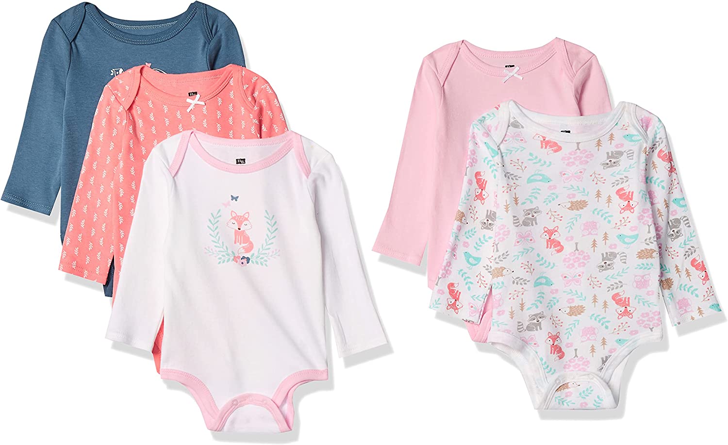 Hudson Baby Unisex Baby Cotton Long-Sleeve Bodysuits