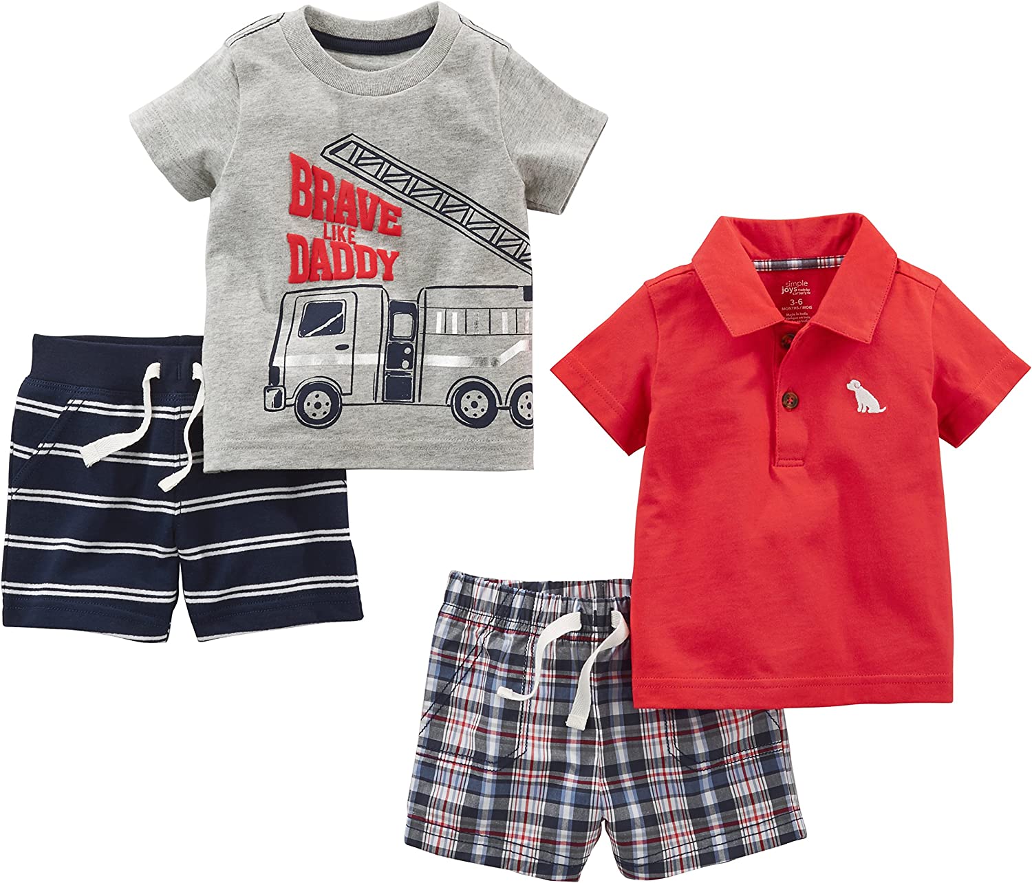 Simple Joys by Carter's Baby Boys' 4-Piece Playwear Set