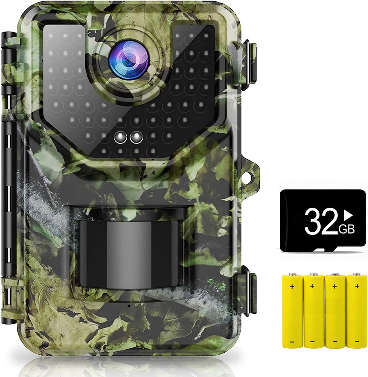1520P 20MP Trail Camera, Hunting Camera with 120°Wide-Angle Motion Latest Sensor View 0.2s Trigger Time Trail Game Camera with 940nm No Glow and IP66 Waterproof 2.4” LCD 48pcs for Wildlife Monitoring