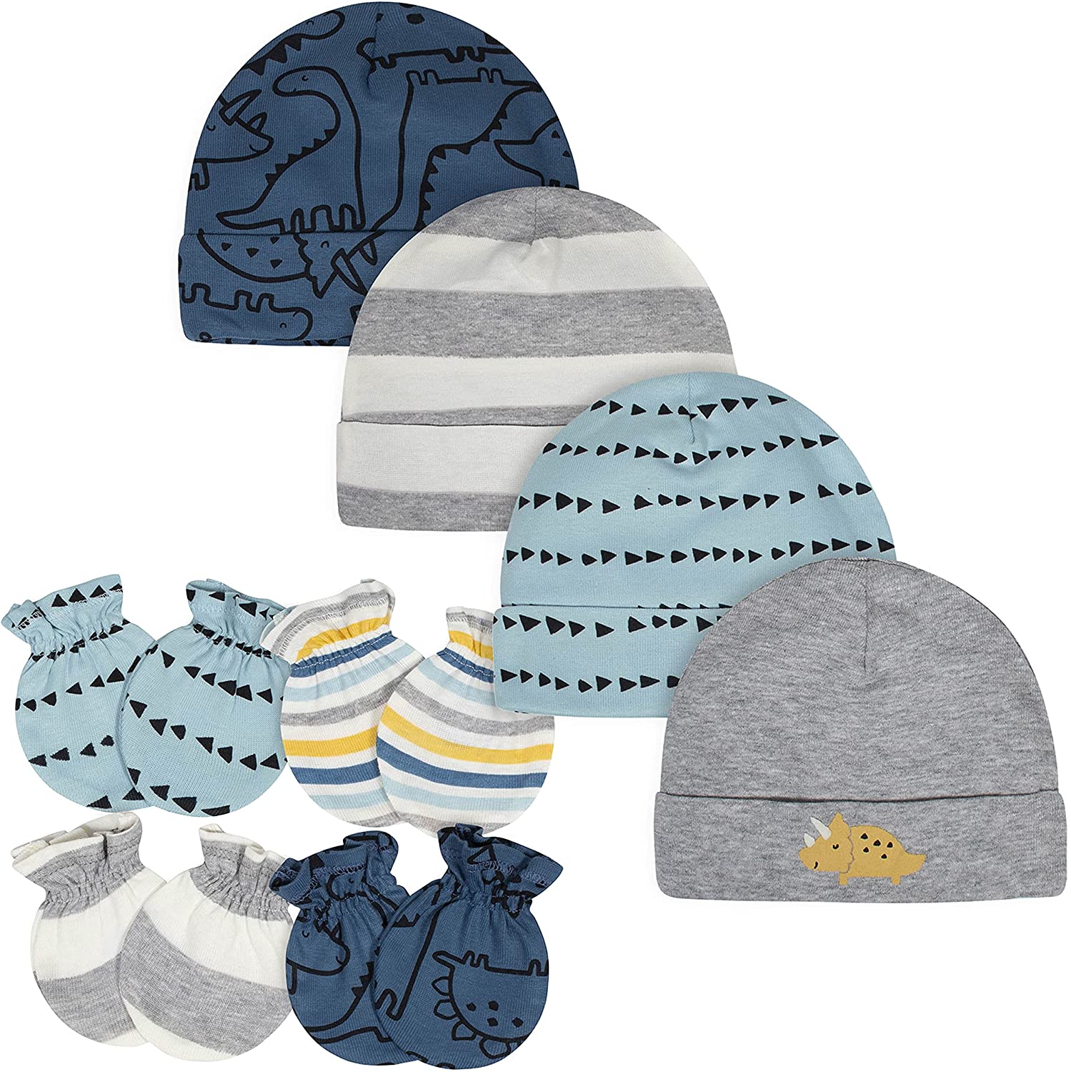Gerber Unisex Baby 9-Piece Cap and Mitten Set