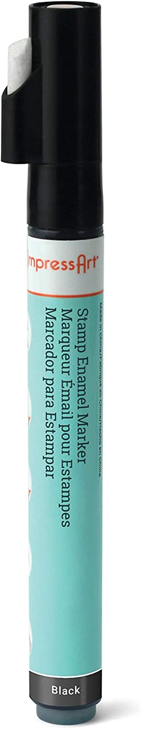 ImpressArt - Metal Stamp Enamel Marker for Metal Stamping & Engraving DIY Jewelry Acrylic Ink (Black)