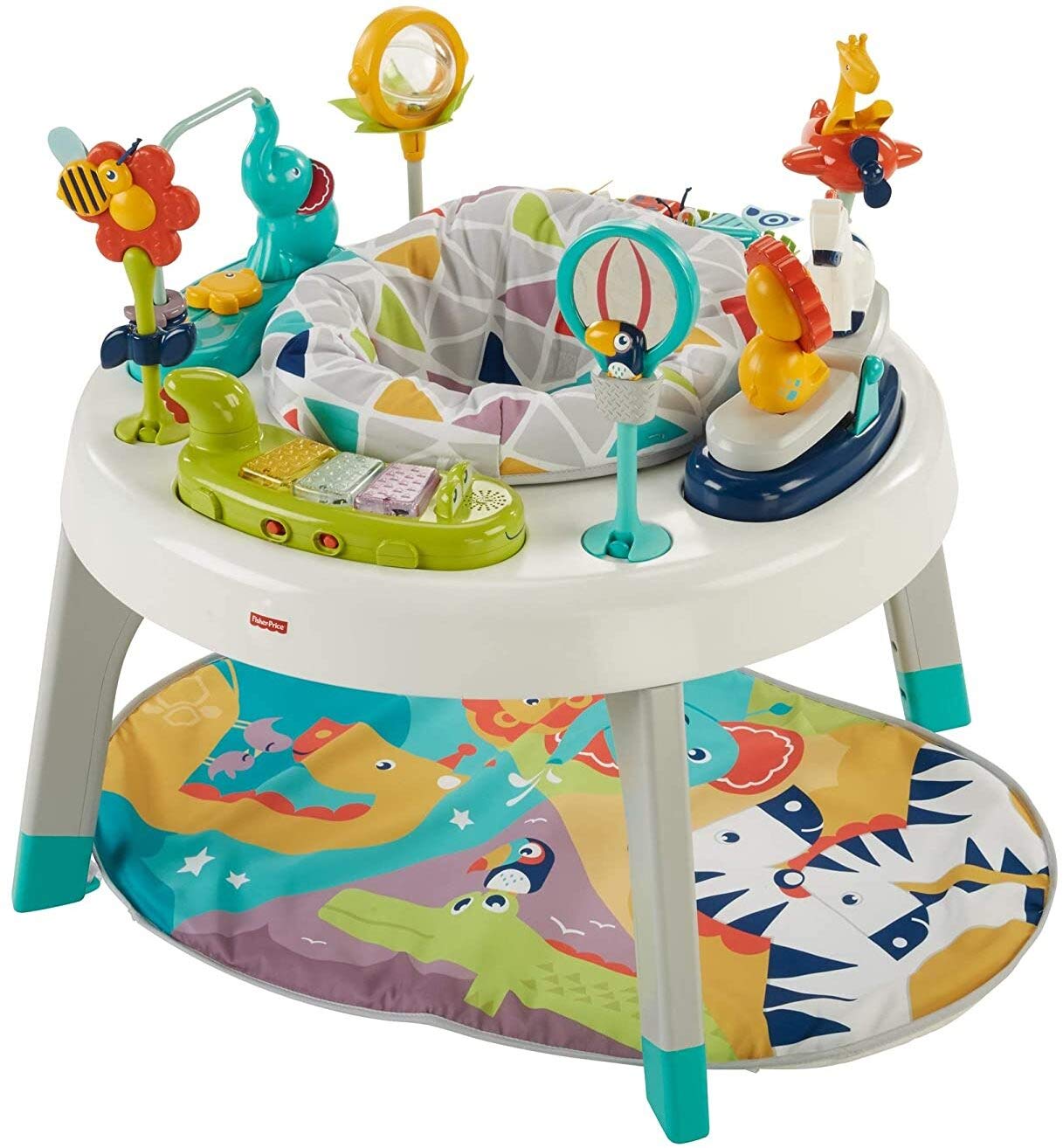 Fisher-Price Sit-to-Stand, 3-in-1 Entertainer Converts From Newborn Mat and Infant Activity Center to Toddler Play Table, Multi