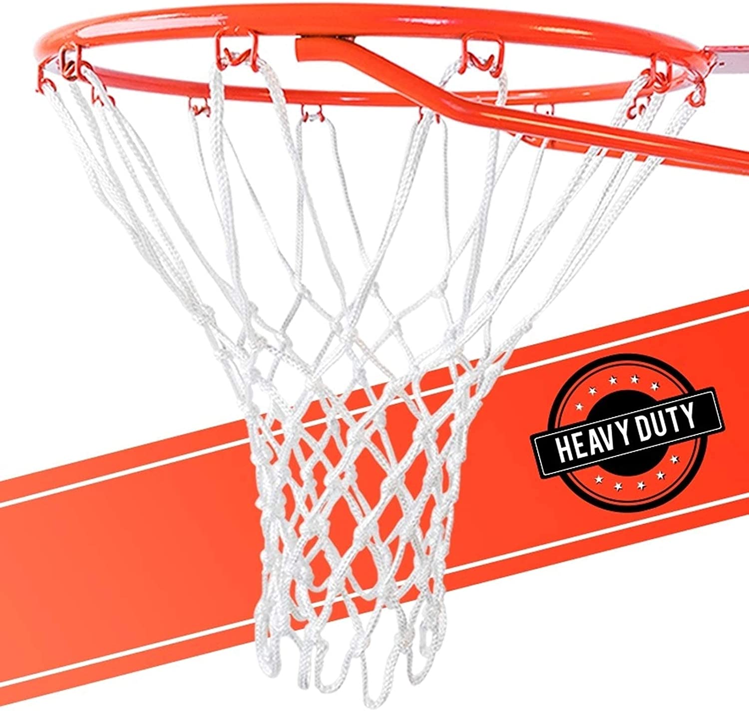 Ultra Sporting Goods Heavy Duty Basketball Net Replacement - All Weather Anti Whip, Fits Standard Indoor or Outdoor Rims - 12 Loops