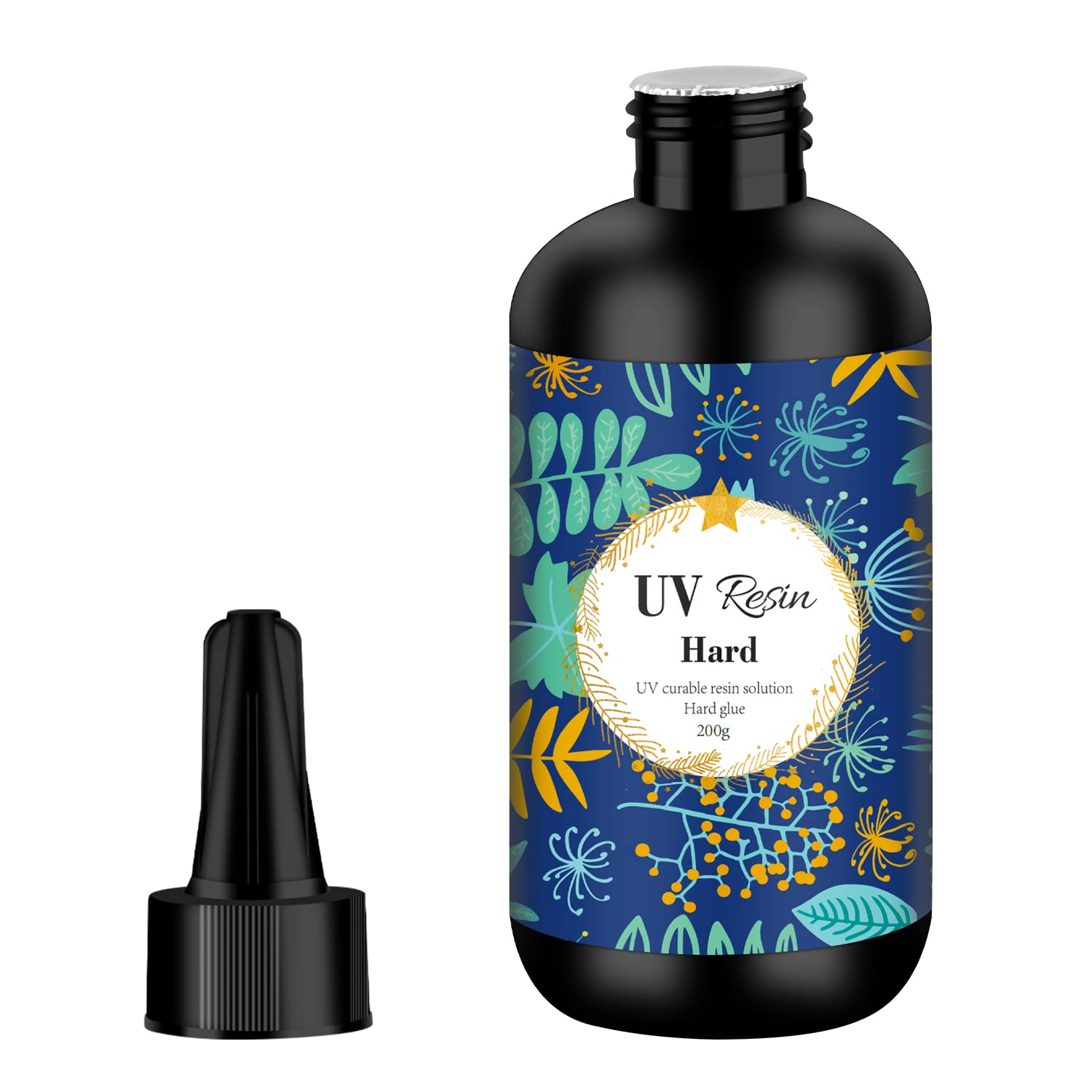 UV Resin 200g Transparent Ultraviolet Curing Clear Hard Type Resin, Solar Cure Resin for DIY Resin Jewelry Making