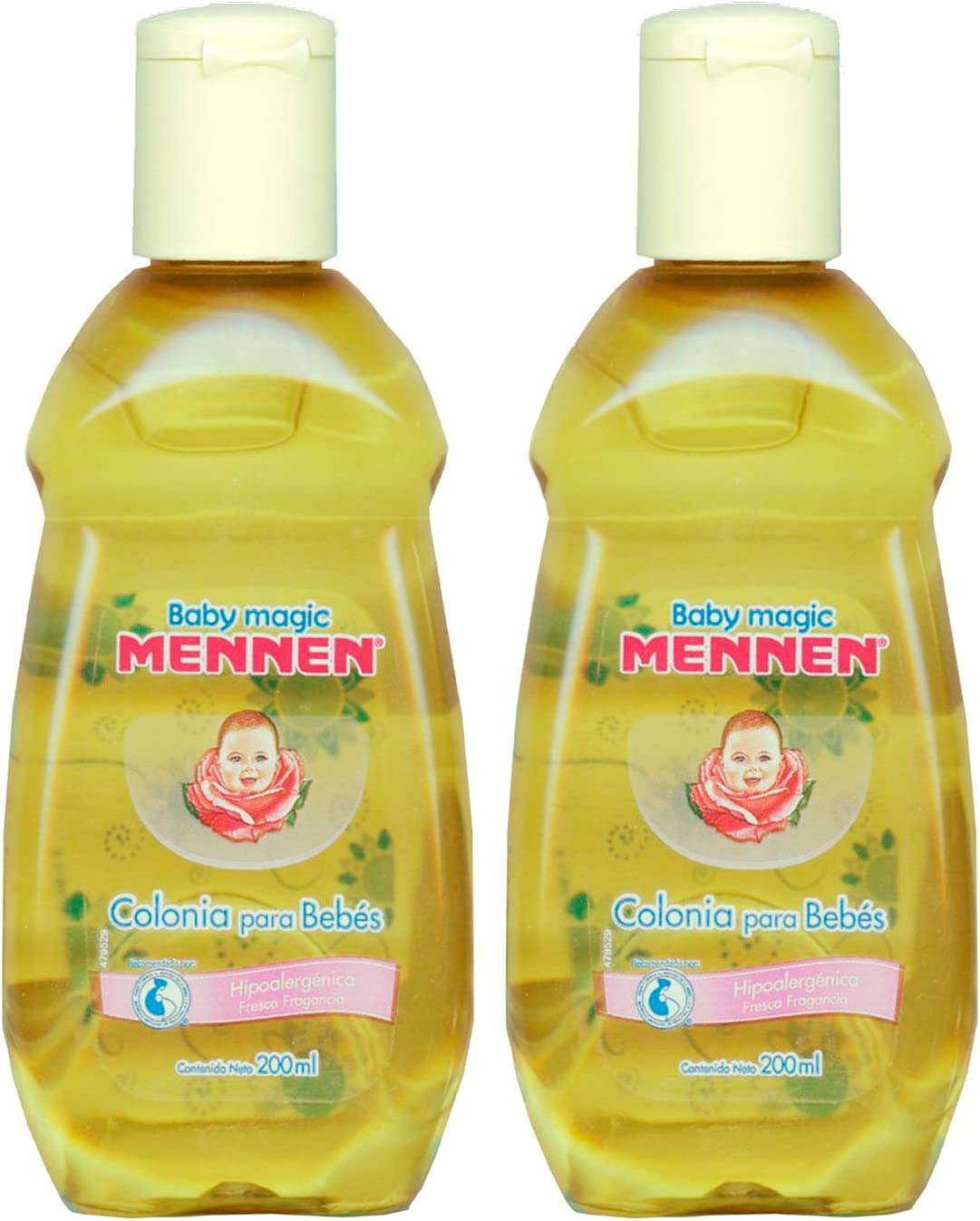 2 Baby Magic Mennen Cologne 6.76 Fl Oz (2 Colonias Mennen para Bebe 200 ml)
