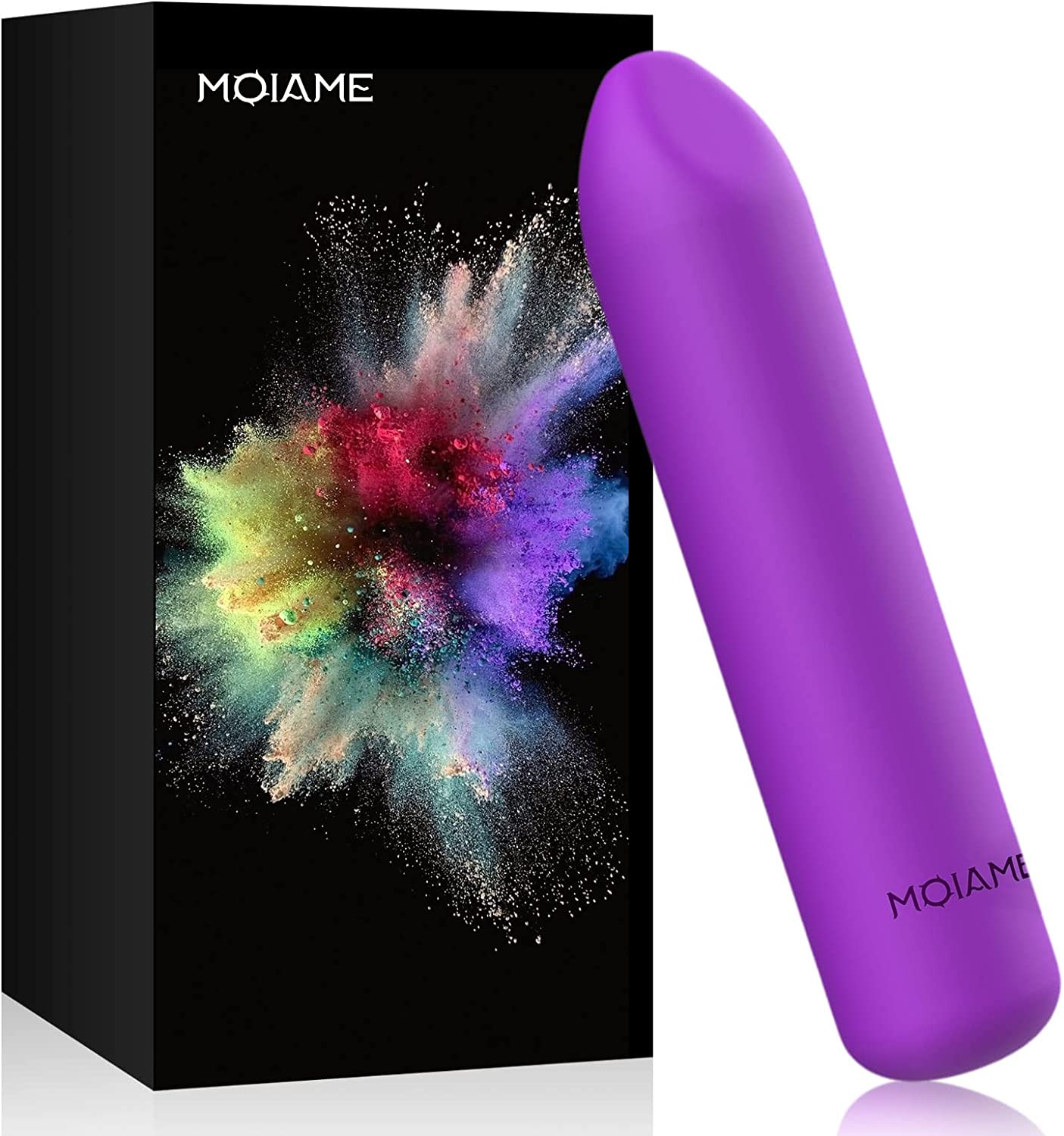 Small Bullet Vibrator for Women: Waterproof Mini Clit Vibrator with 10 Modes, Full Silicone Vibrating Finger Massager for G Spot Nipple, Female Rechargeable Lipstick Vibe Sex Toy, Purple