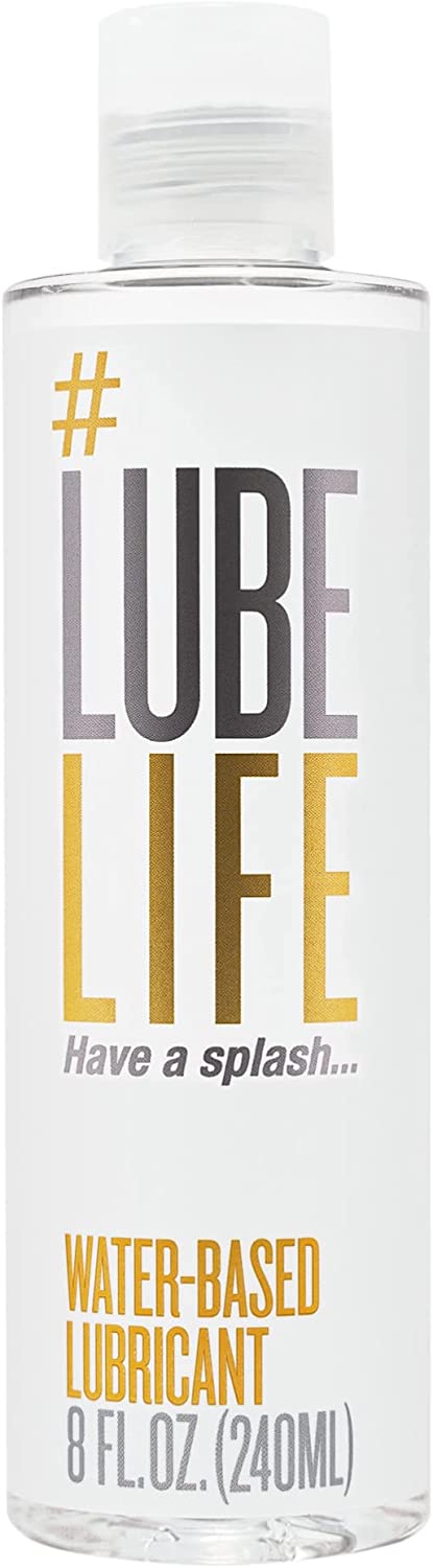 #LubeLife Water-Based Personal Lubricant, Lube for Men, Women and Couples, Non-Staining, 8 Fl Oz
