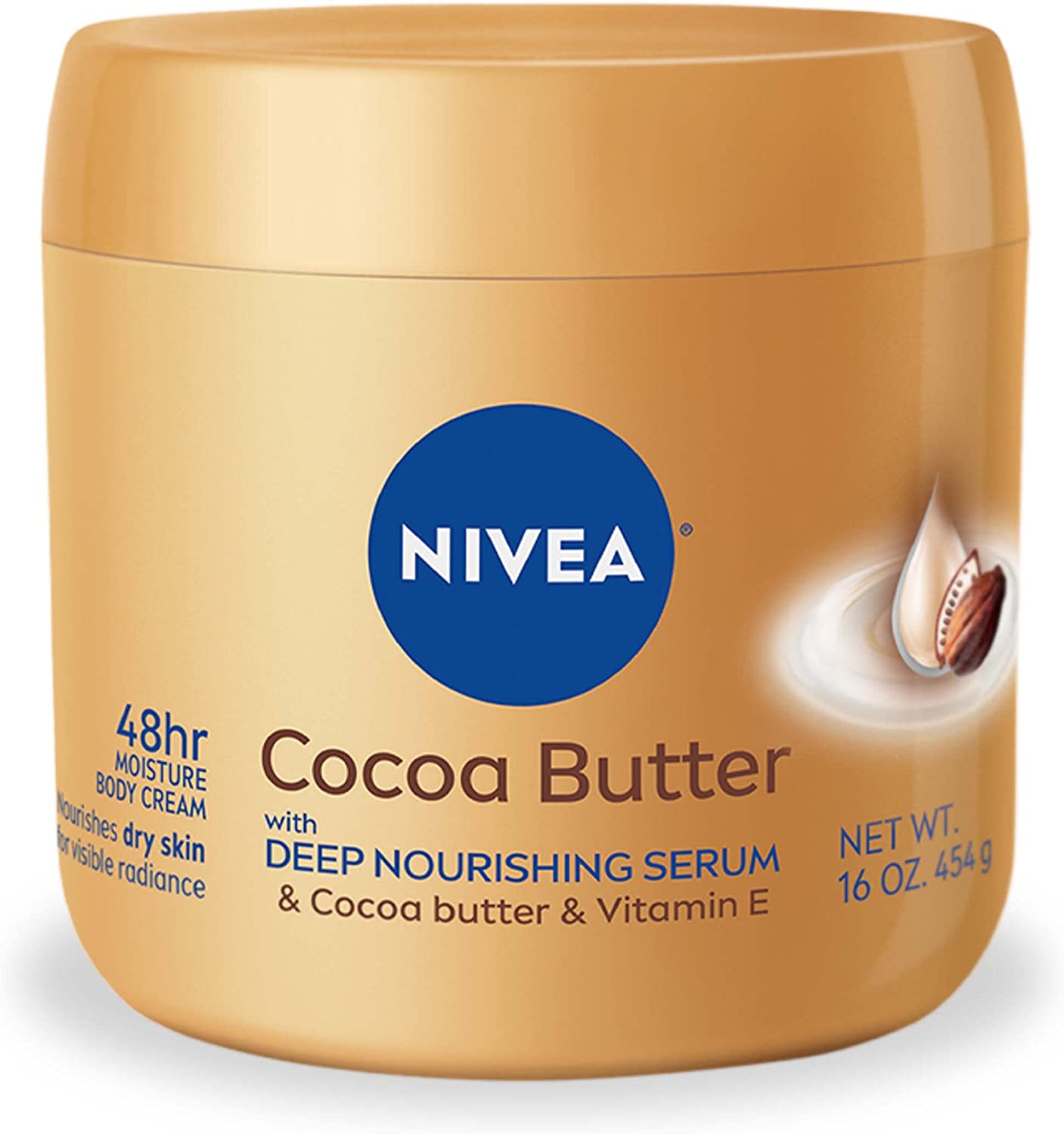 NIVEA Cocoa Butter Body Cream with Deep Nourishing Serum, 15.5 Ounce (Pack of 1) - Packaging May Vary