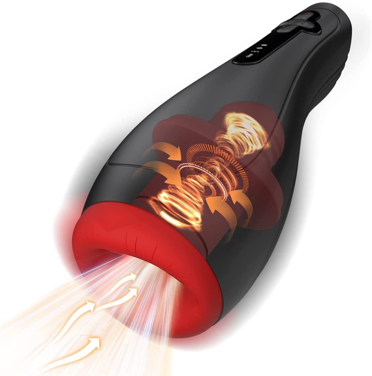 Automatic Sucking Male Masturbators Blowjob Machine with Led Display Screen 5 Suctions & 6 Vibrations, Heating Full Silicone Wrap Sex Toys for Men Masturbation with Pocket Pussy Stroker