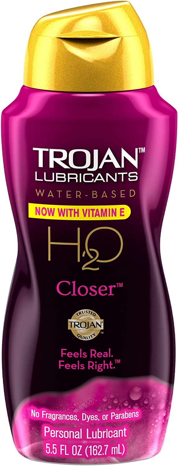TROJAN Lubricants Water Based H2O Closer Personal Lubricant, 5.5 oz.