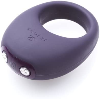 Je Joue Mio Silicone Vibrating Cock Ring, Powerful, Whisper Quiet, USB Rechargeable, Waterproof, 100% Medical Silicone - Purple