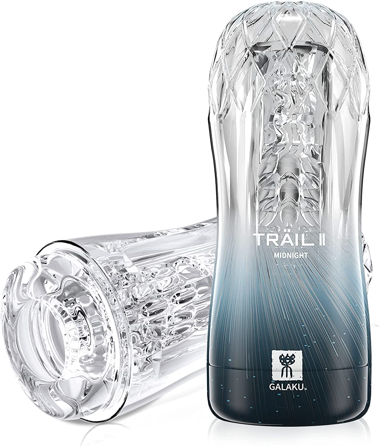 Male Masturbator Cup Masturbation Sleeve Sex Toy, Portable Crystal Vagina Oral Sleeve Transparent Stroker Blowjob Sucking Stroker Easy Clean for Oral Play for Men