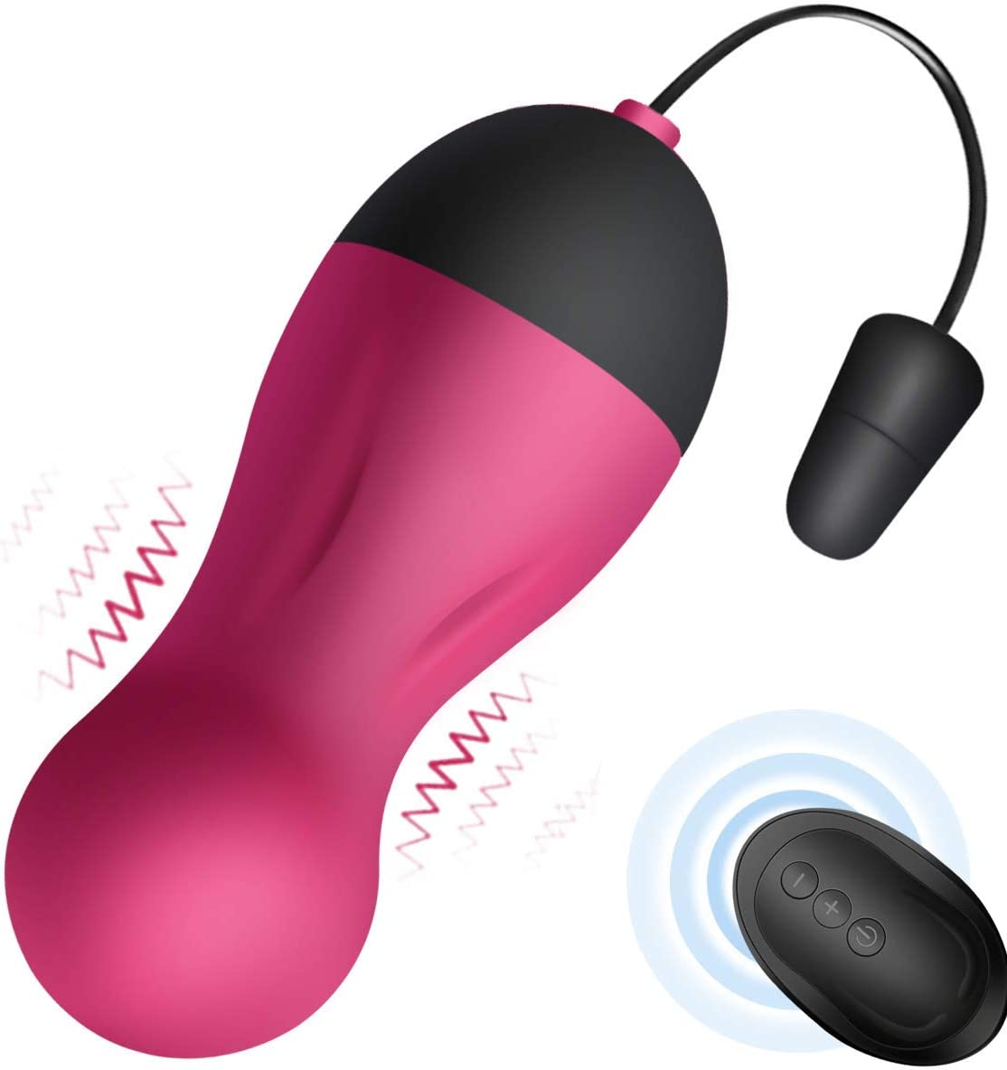 G Spot Clitoral Vibrator - SEXY SLAVE Waterproof 10X Rechargeable Remote Bullet Vibrator - Vibrating Egg for Women, Rose and Black