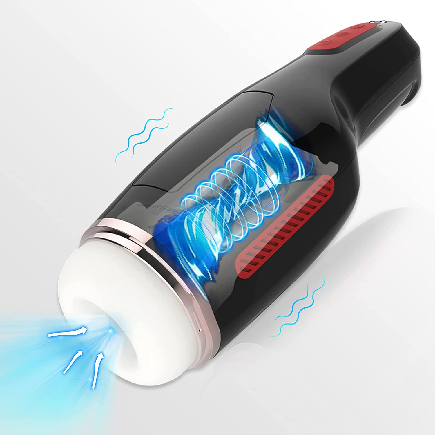 Male Masturbator Cup, LUGAGA Automatic Stroker with 5 Suction & 10 Vibration, Pocket Pussy Vagina 3D Realistic Oral Vibration Machine for Men Masturbation, Blowjob Sex Toy for Male Penis Stimulation