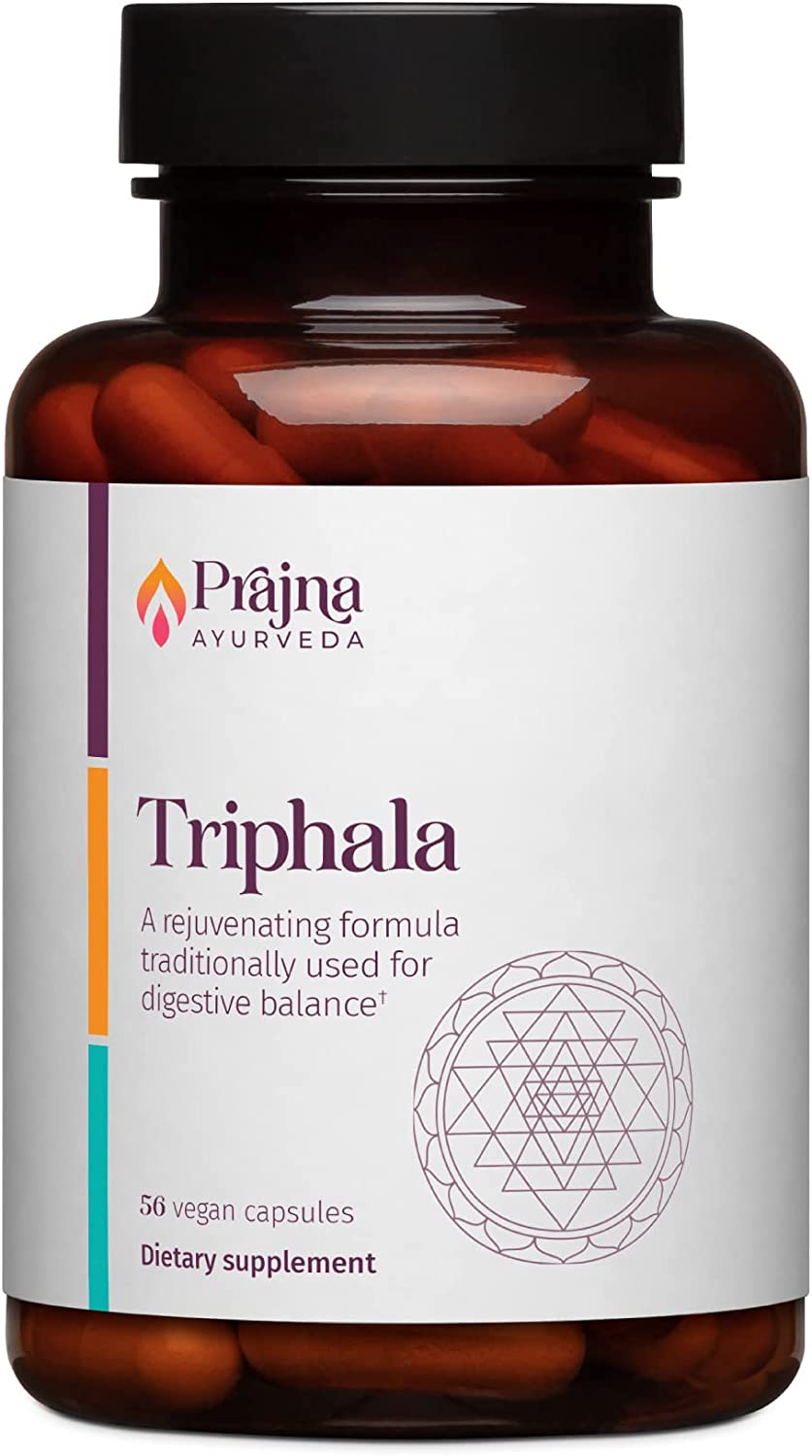 Dr. Chaudhary’s Prajna Ayurveda Triphala with Amla, Haritaki & Bibhitaki is a Rejuvenating Formula that is Traditionally used for Proper Digestion & Elimination, Vegan, Gluten-Free, Soy-Free, Organic
