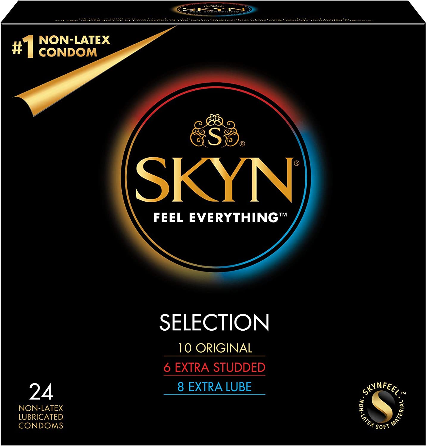 SKYN Selection Non-Latex Condoms Variety Pack, 24 Count