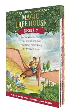 Magic Tree House Boxed Set, Books 1-4: Dinosaurs Before Dark, The Knight at Dawn, Mummies in the Morning, and Pirates Past Noon